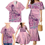 NAIDOC Week - 50 Years Deadly Family Matching Mermaid Dress and Hawaiian Shirt Pastel Wings