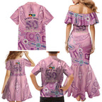 NAIDOC Week - 50 Years Deadly Family Matching Mermaid Dress and Hawaiian Shirt Pastel Wings