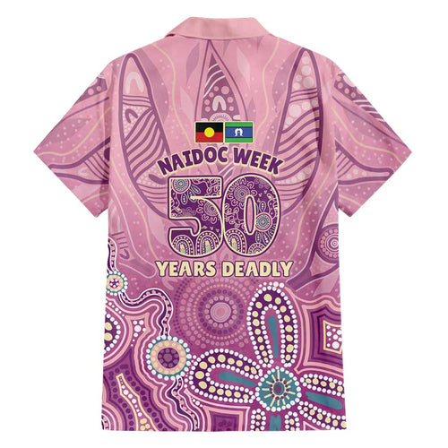NAIDOC Week - 50 Years Deadly Family Matching Off Shoulder Maxi Dress and Hawaiian Shirt Pastel Wings