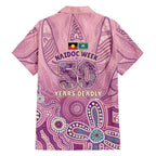 NAIDOC Week - 50 Years Deadly Family Matching Off Shoulder Short Dress and Hawaiian Shirt Pastel Wings