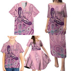 NAIDOC Week - 50 Years Deadly Family Matching Puletasi and Hawaiian Shirt Pastel Wings
