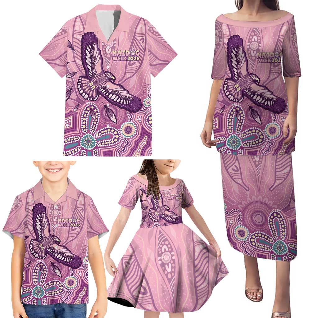 NAIDOC Week - 50 Years Deadly Family Matching Puletasi and Hawaiian Shirt Pastel Wings