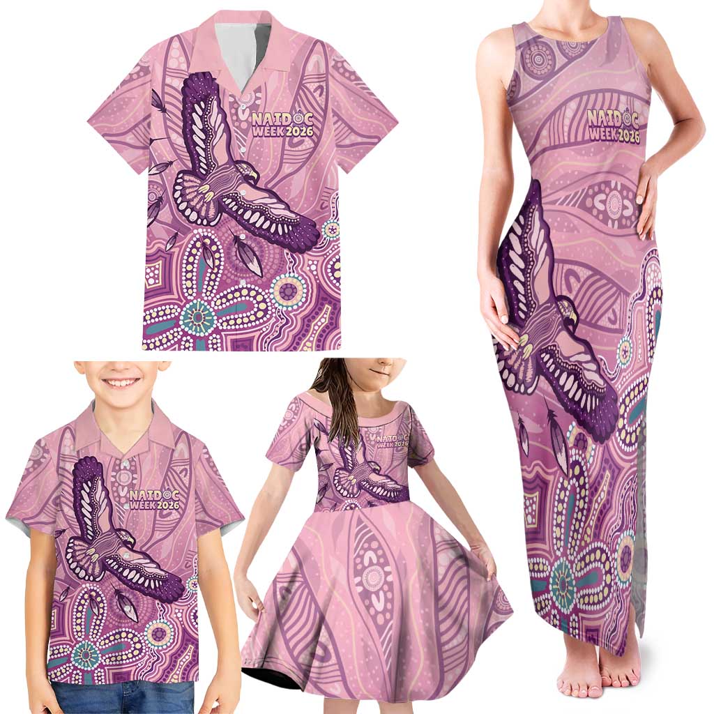 NAIDOC Week - 50 Years Deadly Family Matching Tank Maxi Dress and Hawaiian Shirt Pastel Wings