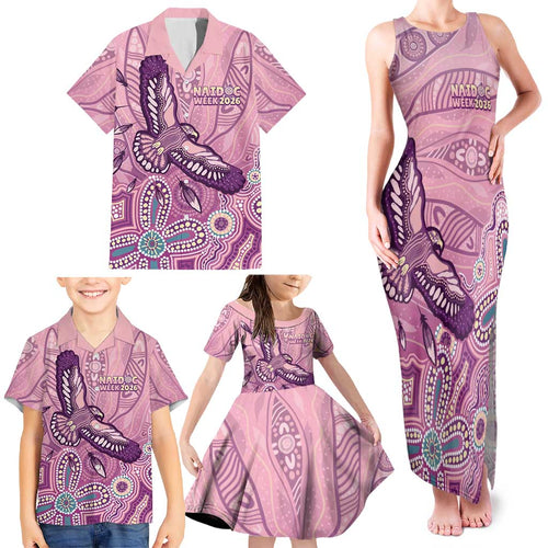 NAIDOC Week - 50 Years Deadly Family Matching Tank Maxi Dress and Hawaiian Shirt Pastel Wings