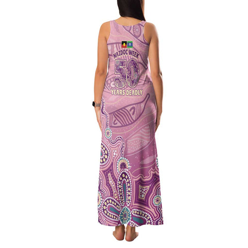 NAIDOC Week - 50 Years Deadly Family Matching Tank Maxi Dress and Hawaiian Shirt Pastel Wings