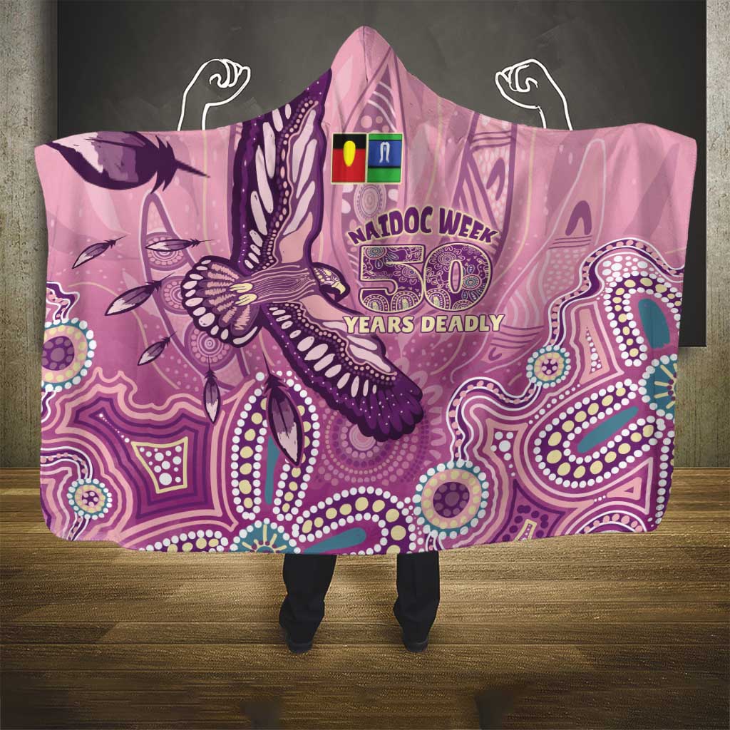 NAIDOC Week - 50 Years Deadly Hooded Blanket Pastel Wings