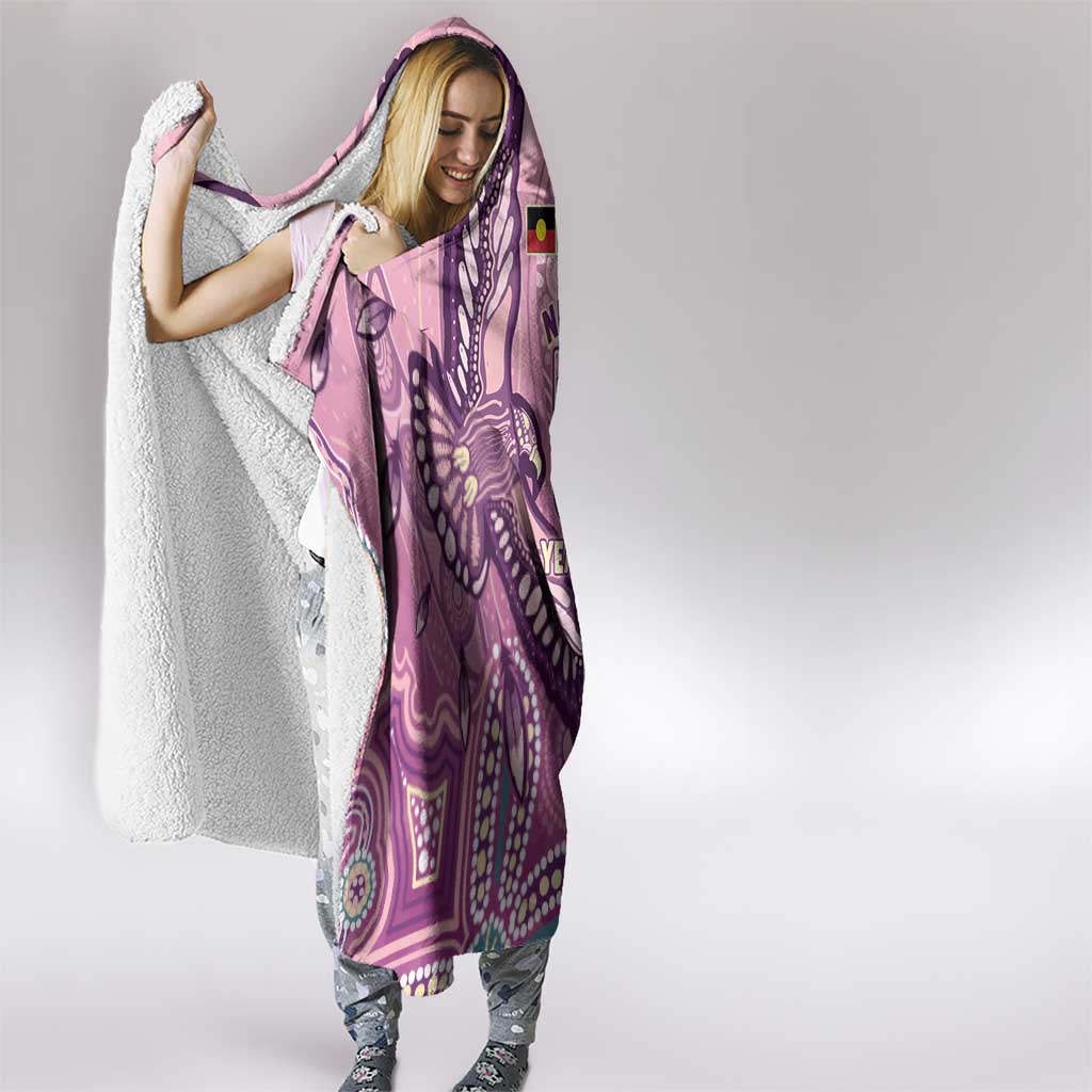 NAIDOC Week - 50 Years Deadly Hooded Blanket Pastel Wings