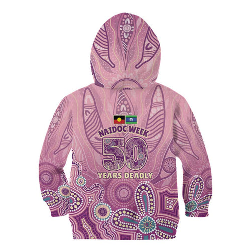 NAIDOC Week - 50 Years Deadly Kid Hoodie Pastel Wings