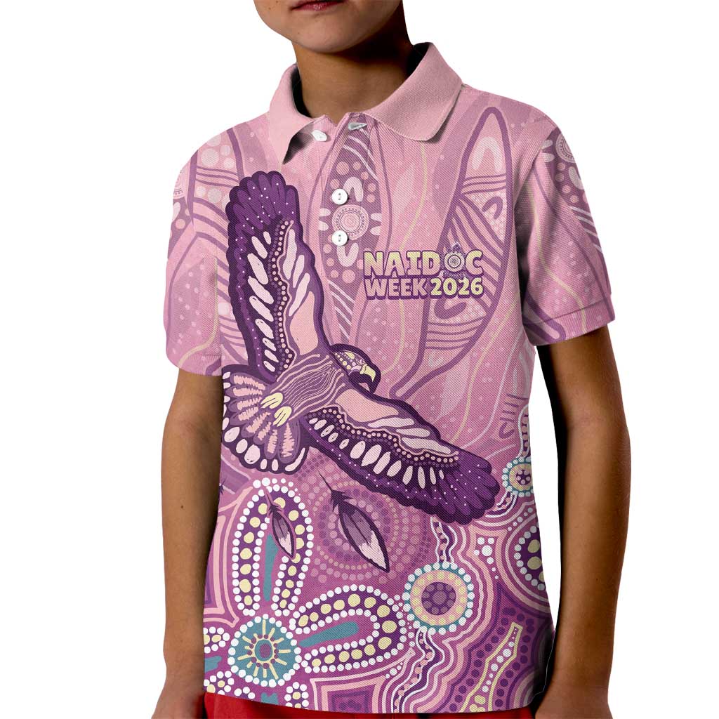 NAIDOC Week - 50 Years Deadly Kid Polo Shirt Pastel Wings
