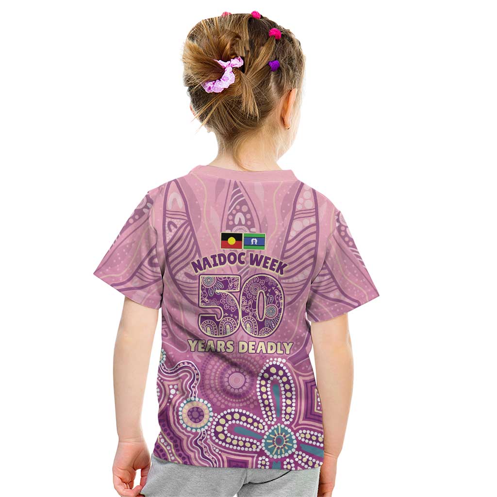 NAIDOC Week - 50 Years Deadly Kid T Shirt Pastel Wings