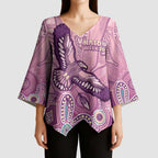 NAIDOC Week - 50 Years Deadly Kimono Sleeve Blouse Pastel Wings