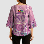 NAIDOC Week - 50 Years Deadly Kimono Sleeve Blouse Pastel Wings