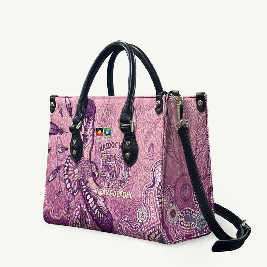 NAIDOC Week - 50 Years Deadly Leather Bag Pastel Wings
