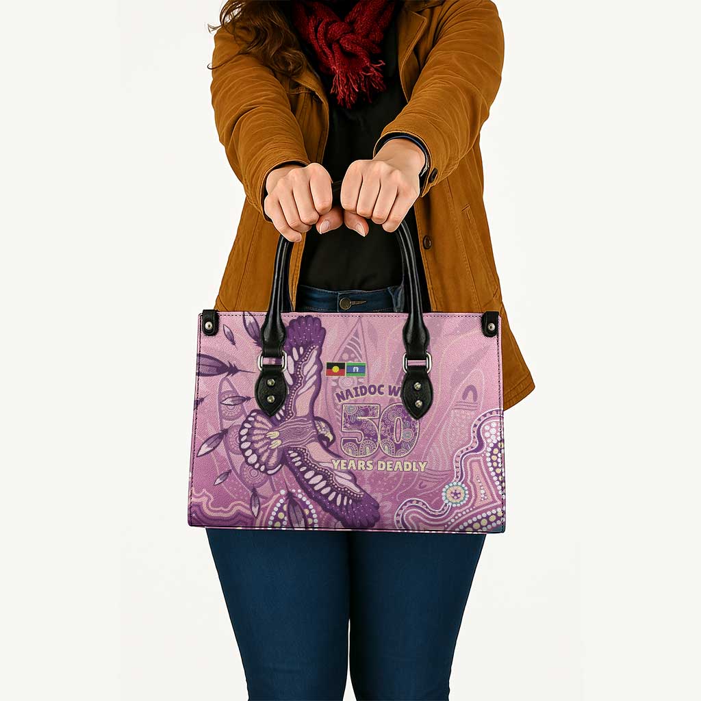 NAIDOC Week - 50 Years Deadly Leather Bag Pastel Wings