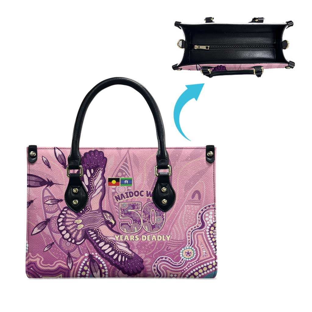 NAIDOC Week - 50 Years Deadly Leather Bag Pastel Wings