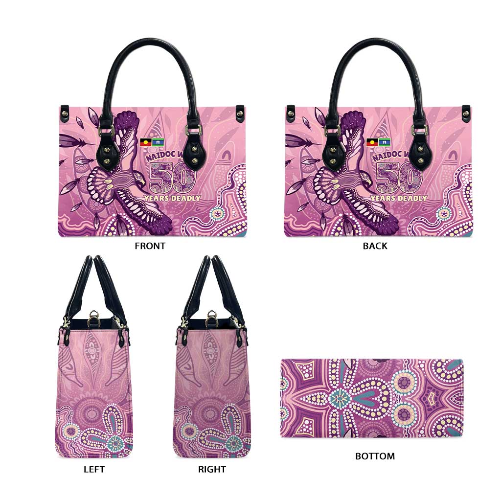 NAIDOC Week - 50 Years Deadly Leather Bag Pastel Wings
