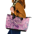 NAIDOC Week - 50 Years Deadly Leather Tote Bag Pastel Wings