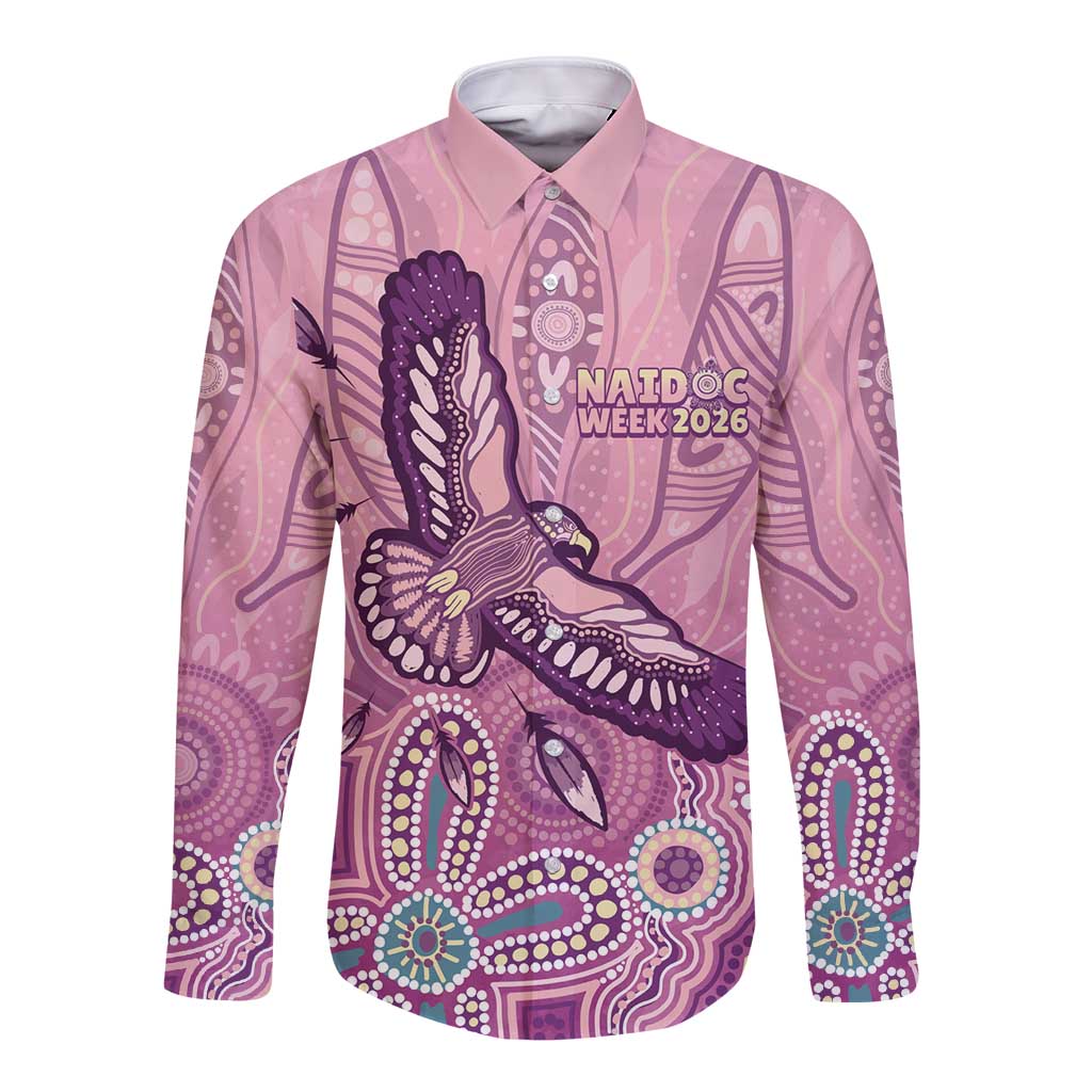 NAIDOC Week - 50 Years Deadly Long Sleeve Button Shirt Pastel Wings