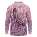NAIDOC Week - 50 Years Deadly Long Sleeve Polo Shirt Pastel Wings