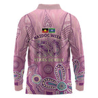NAIDOC Week - 50 Years Deadly Long Sleeve Polo Shirt Pastel Wings
