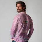 NAIDOC Week - 50 Years Deadly Long Sleeve Polo Shirt Pastel Wings