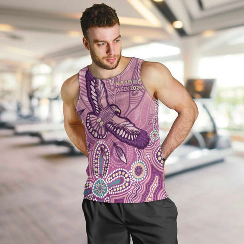 NAIDOC Week - 50 Years Deadly Men Tank Top Pastel Wings