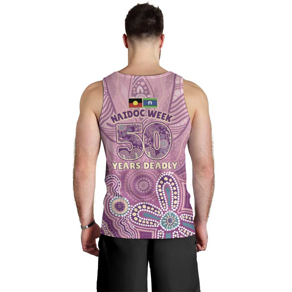 NAIDOC Week - 50 Years Deadly Men Tank Top Pastel Wings