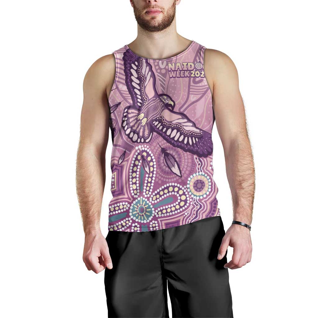 NAIDOC Week - 50 Years Deadly Men Tank Top Pastel Wings