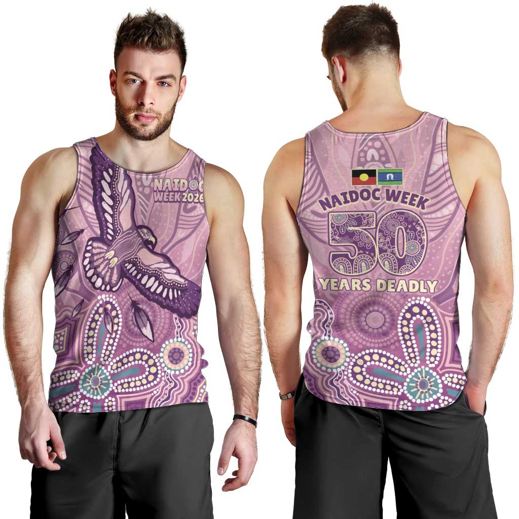NAIDOC Week - 50 Years Deadly Men Tank Top Pastel Wings