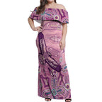 NAIDOC Week - 50 Years Deadly Off Shoulder Maxi Dress Pastel Wings