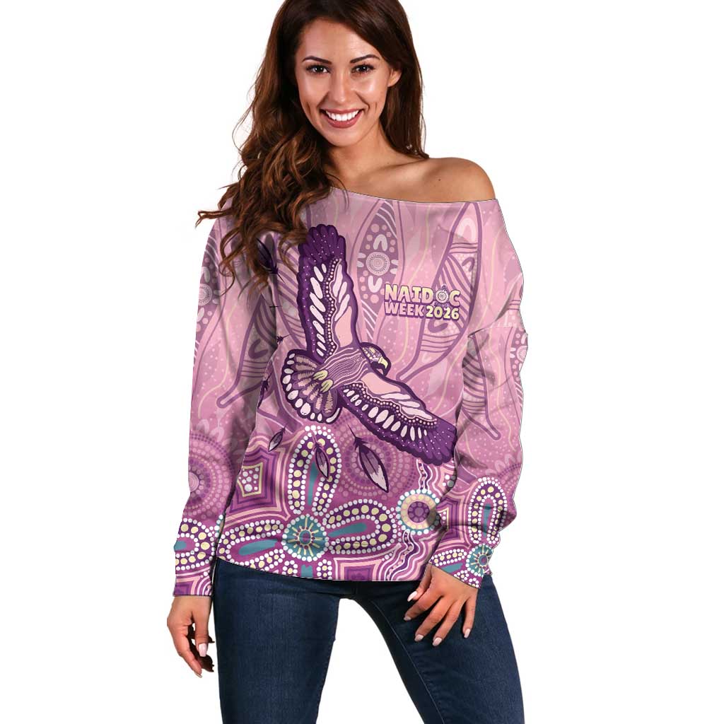 NAIDOC Week - 50 Years Deadly Off Shoulder Sweater Pastel Wings