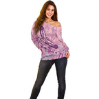 NAIDOC Week - 50 Years Deadly Off Shoulder Sweater Pastel Wings