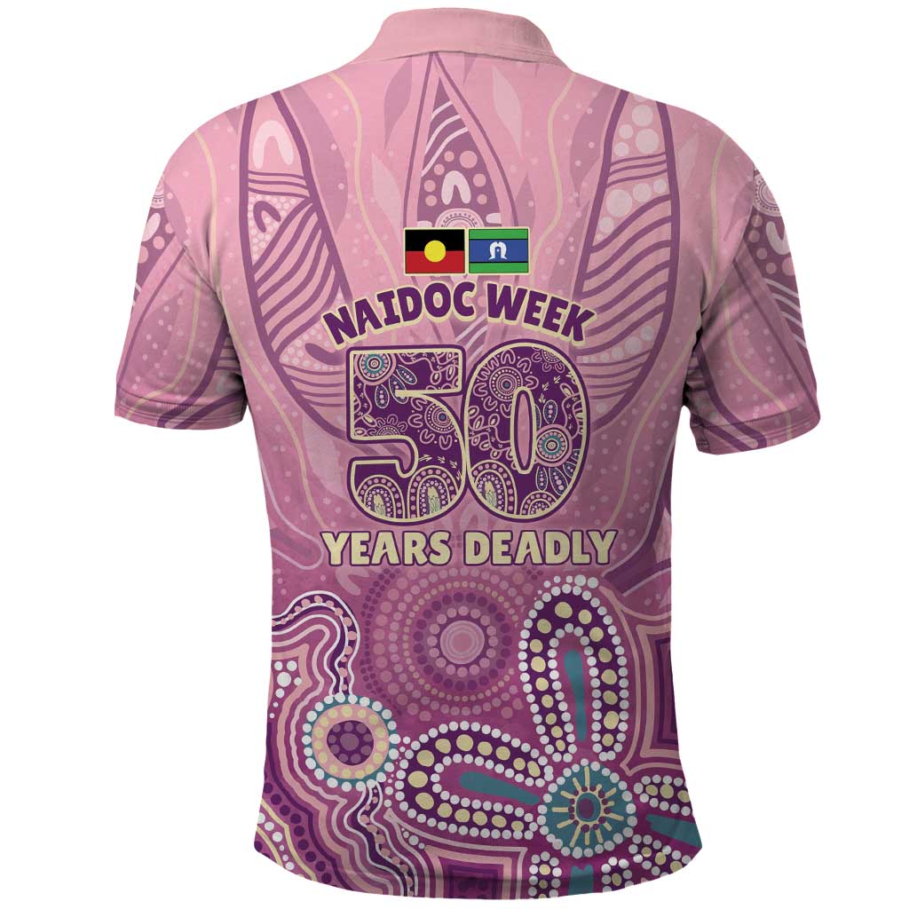 NAIDOC Week - 50 Years Deadly Polo Shirt Pastel Wings