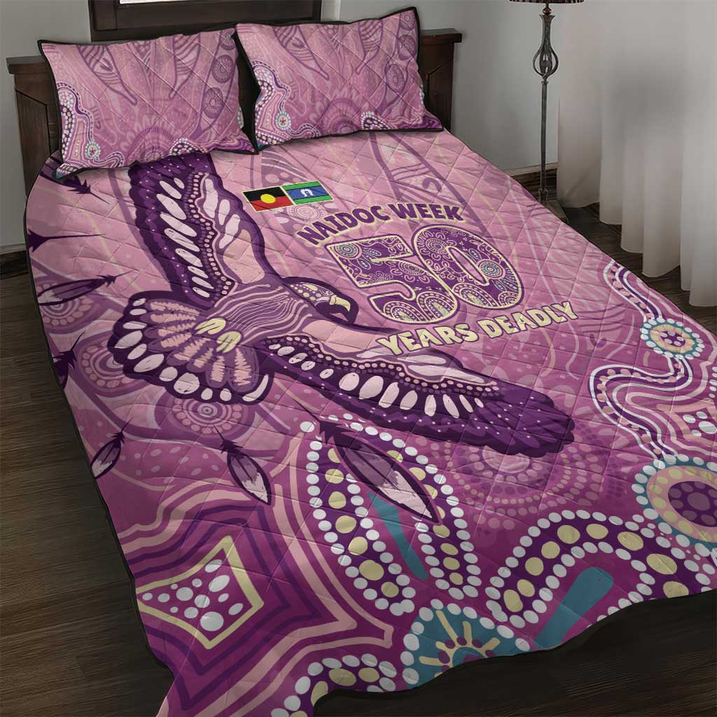 NAIDOC Week - 50 Years Deadly Quilt Bed Set Pastel Wings