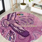 NAIDOC Week - 50 Years Deadly Round Carpet Pastel Wings