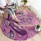 NAIDOC Week - 50 Years Deadly Round Carpet Pastel Wings