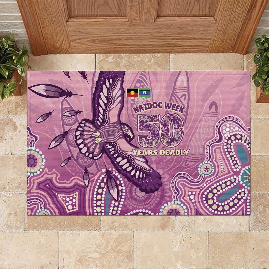 NAIDOC Week - 50 Years Deadly Rubber Doormat Pastel Wings