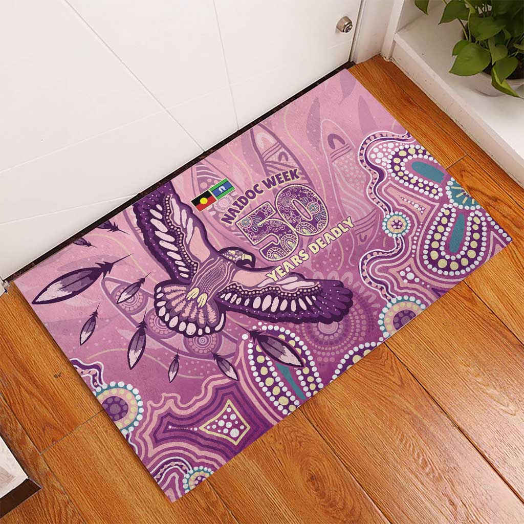NAIDOC Week - 50 Years Deadly Rubber Doormat Pastel Wings