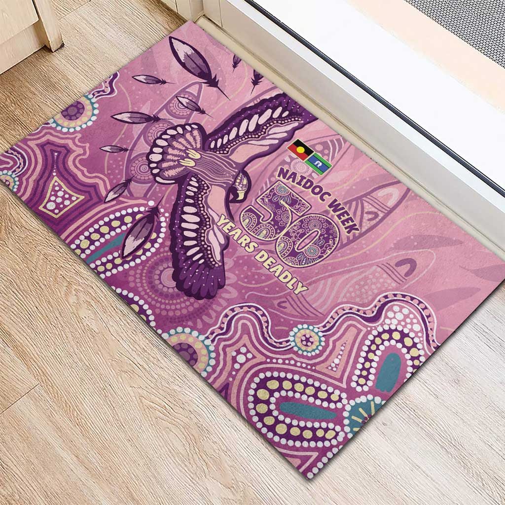 NAIDOC Week - 50 Years Deadly Rubber Doormat Pastel Wings