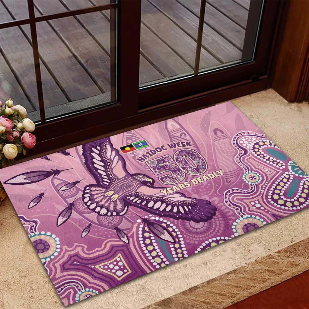 NAIDOC Week - 50 Years Deadly Rubber Doormat Pastel Wings