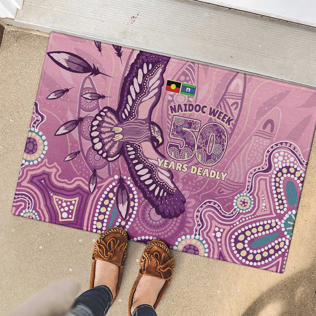 NAIDOC Week - 50 Years Deadly Rubber Doormat Pastel Wings