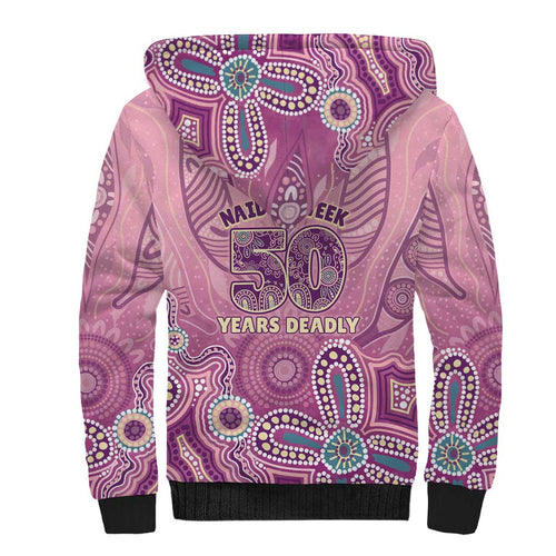 NAIDOC Week - 50 Years Deadly Sherpa Hoodie Pastel Wings