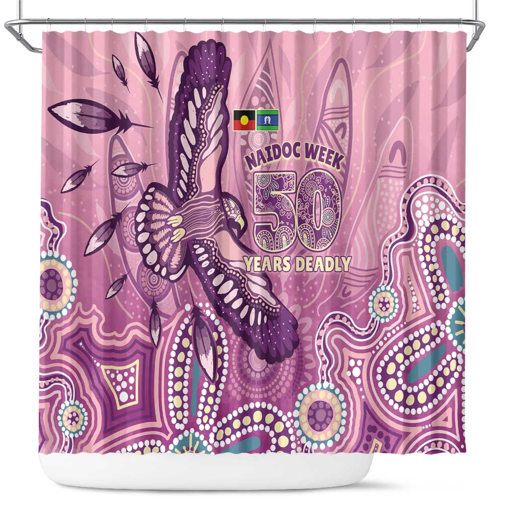 NAIDOC Week - 50 Years Deadly Shower Curtain Pastel Wings