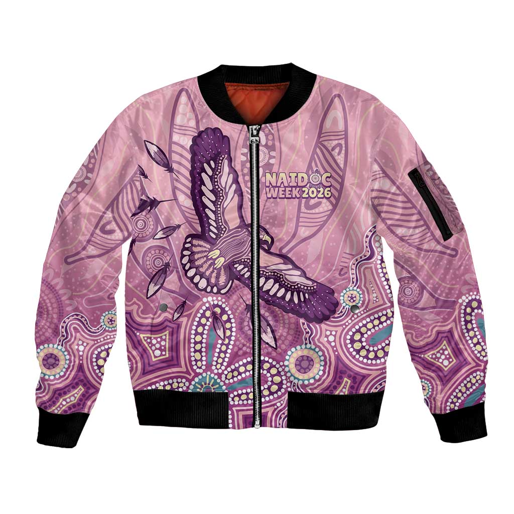 NAIDOC Week - 50 Years Deadly Sleeve Zip Bomber Jacket Pastel Wings