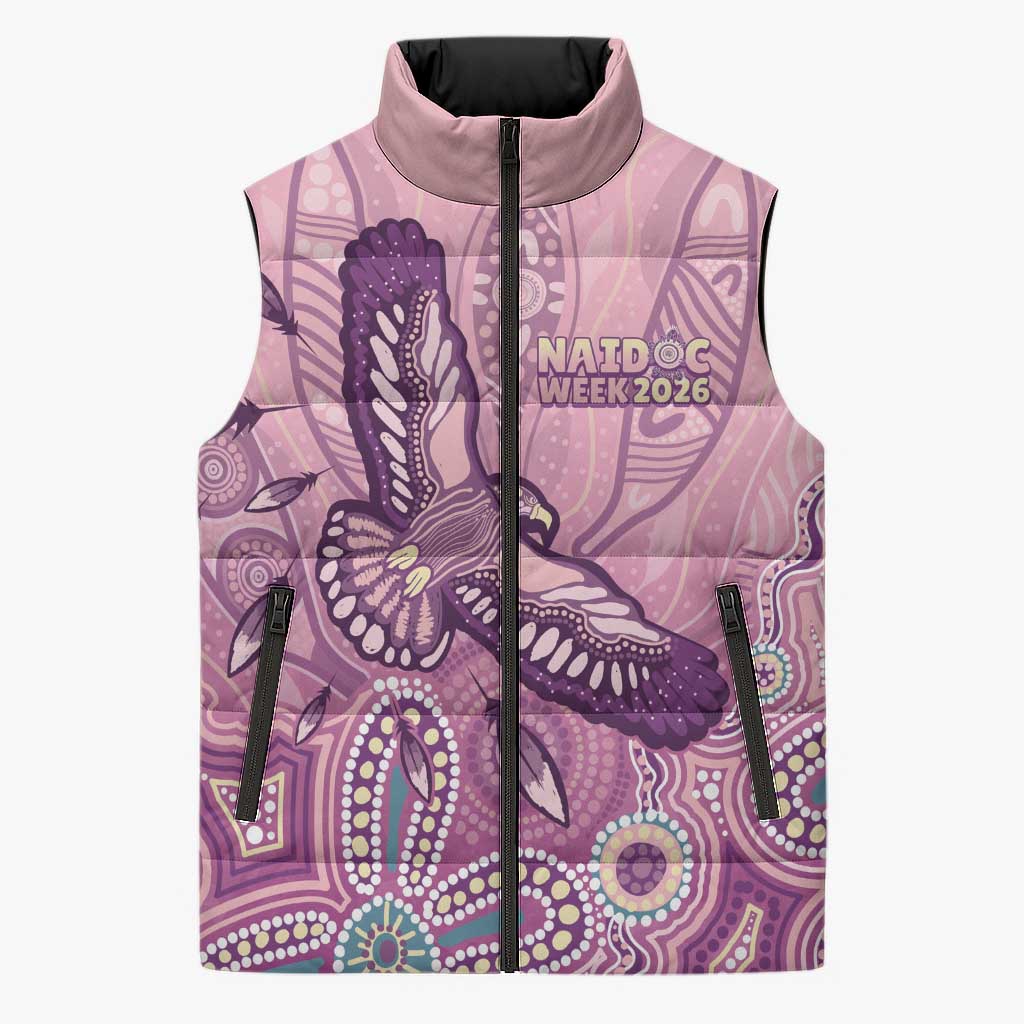 NAIDOC Week - 50 Years Deadly Sleeveless Puffer Jacket Pastel Wings