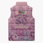 NAIDOC Week - 50 Years Deadly Sleeveless Puffer Jacket Pastel Wings