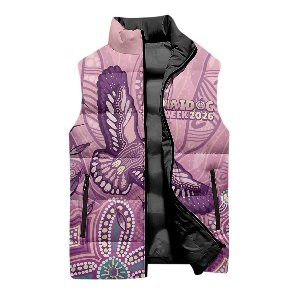 NAIDOC Week - 50 Years Deadly Sleeveless Puffer Jacket Pastel Wings