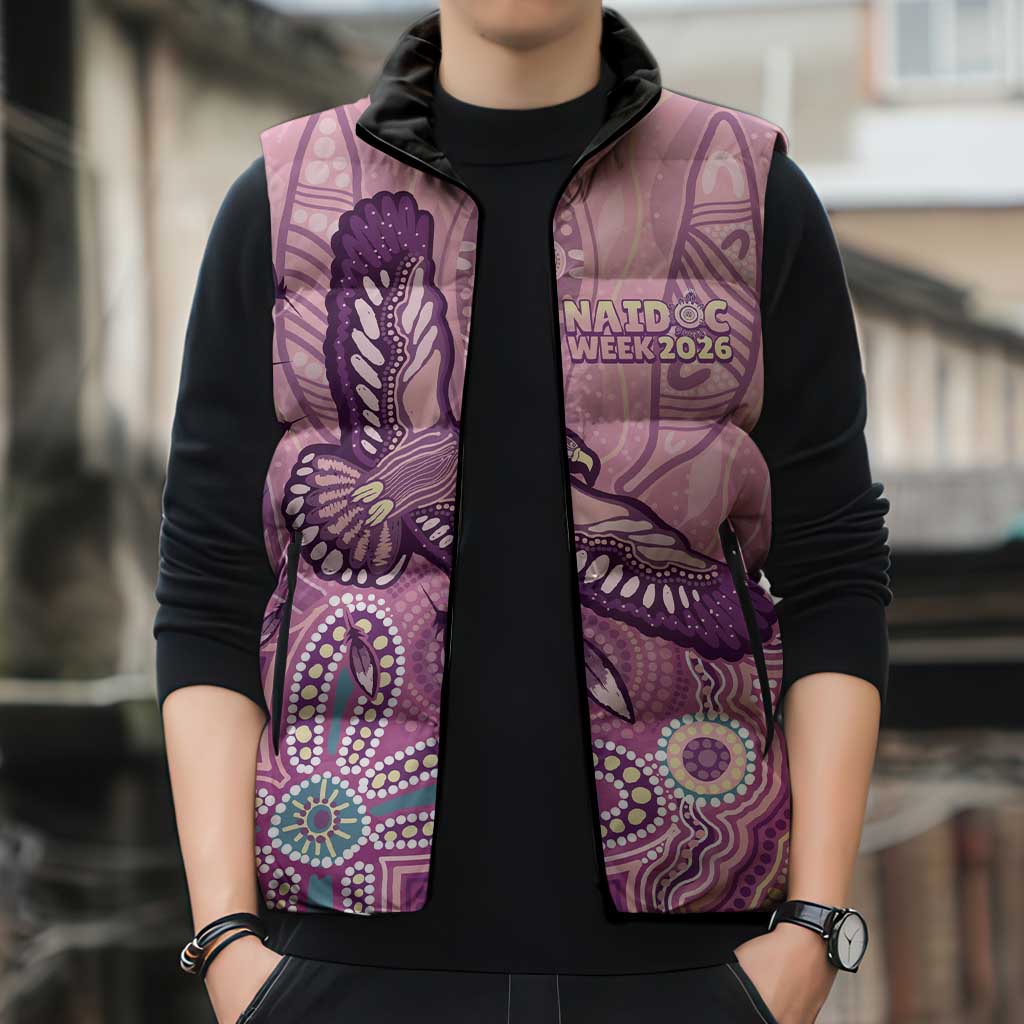 NAIDOC Week - 50 Years Deadly Sleeveless Puffer Jacket Pastel Wings