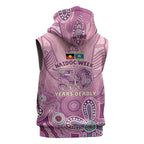 NAIDOC Week - 50 Years Deadly Sleeveless Zip Hoodie Pastel Wings