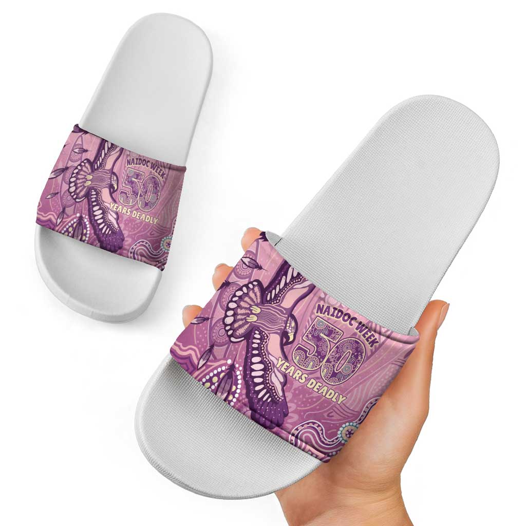 NAIDOC Week - 50 Years Deadly Slide Sandals Pastel Wings